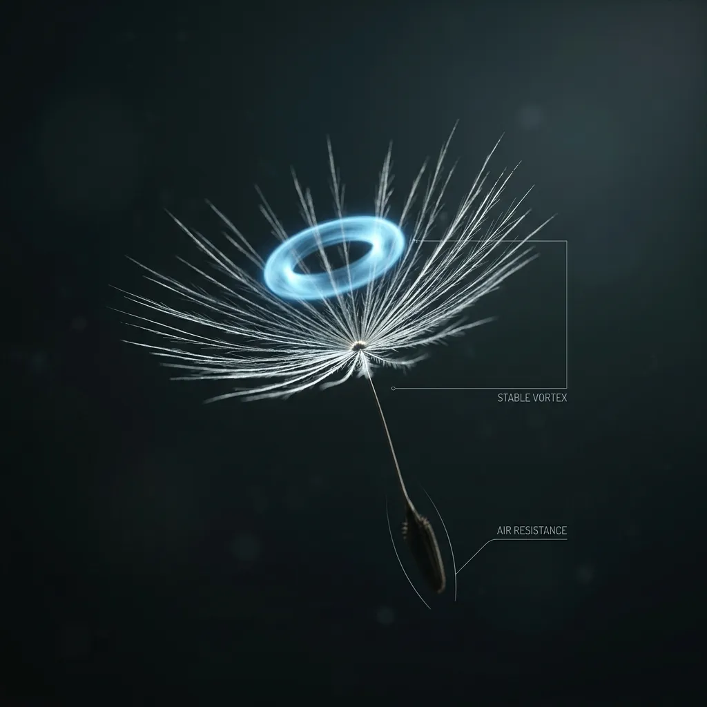 Diagram of Dandelion Seed Physics