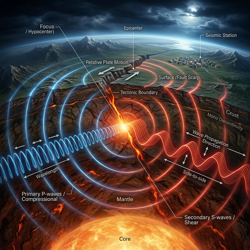 Diagram of Seismic Waves