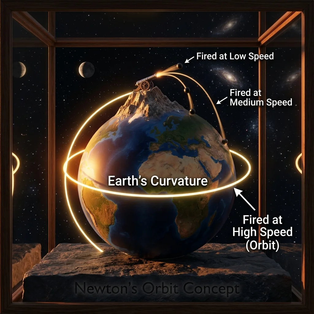 Diagram of Orbit vs Falling