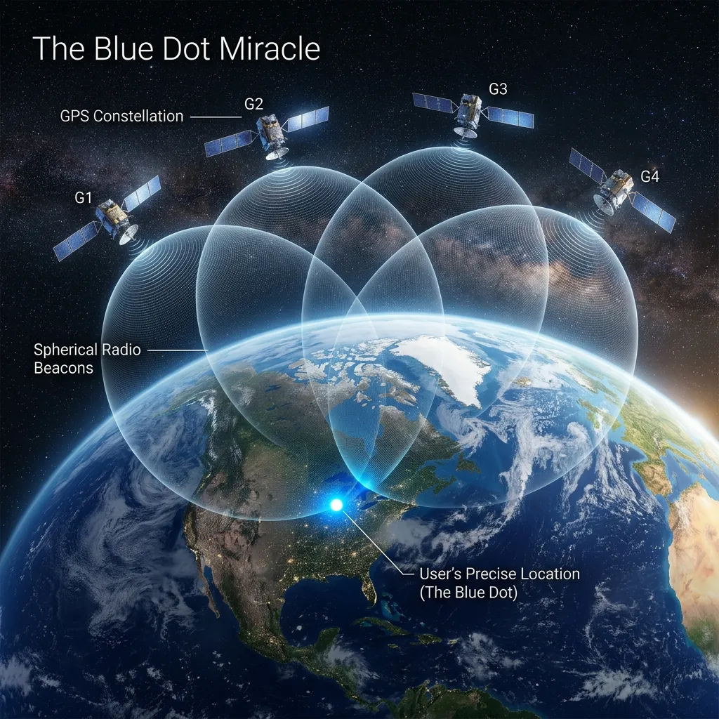Diagram illustrating The Blue Dot Miracle